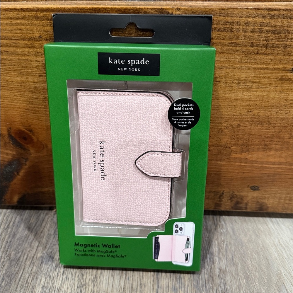 Kate Spade New York (Chalk Pink) Morgan Magnetic Wallet w/MagSafe NWT